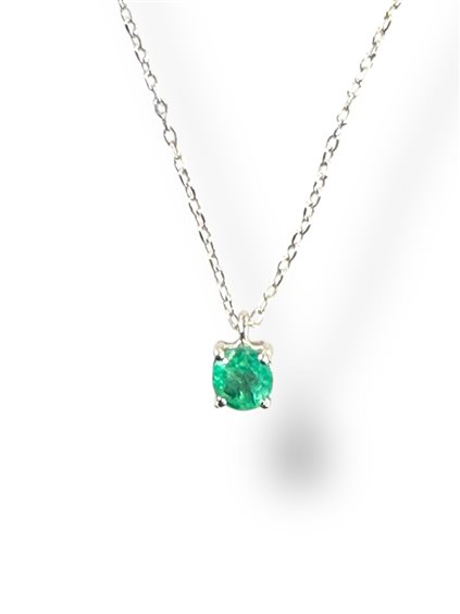 Collana Demetra Donna CHROMA in Oro bianco Smeraldo 0.25 Ct 032.F.S.025.W - 032.F.S.025.W